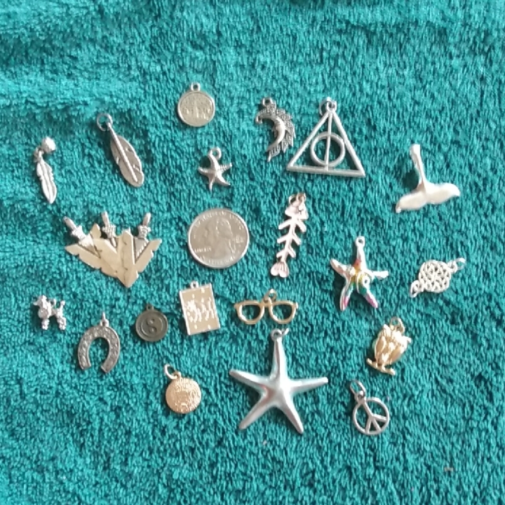 Assorted Silver and Gold Charms